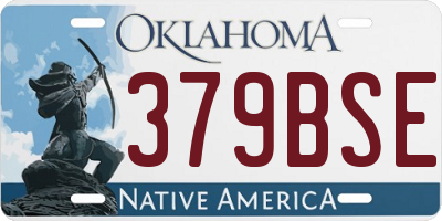 OK license plate 379BSE
