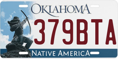 OK license plate 379BTA