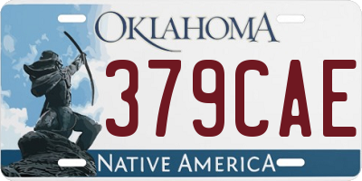 OK license plate 379CAE