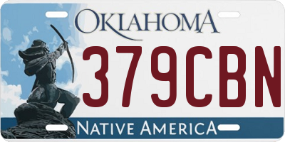 OK license plate 379CBN