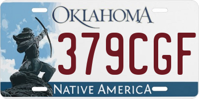 OK license plate 379CGF