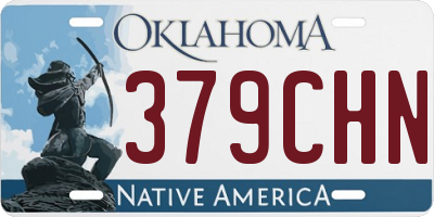 OK license plate 379CHN
