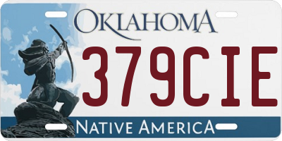 OK license plate 379CIE