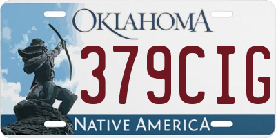 OK license plate 379CIG
