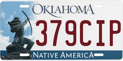 OK license plate 379CIP