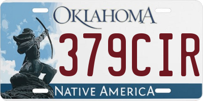 OK license plate 379CIR