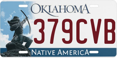 OK license plate 379CVB