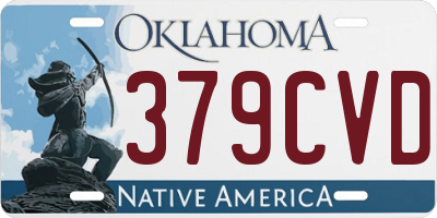 OK license plate 379CVD