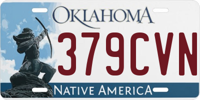 OK license plate 379CVN
