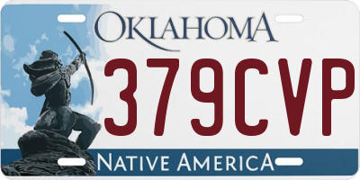 OK license plate 379CVP