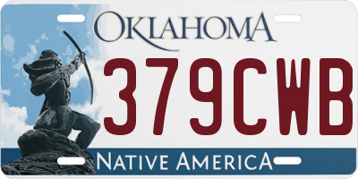 OK license plate 379CWB