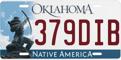 OK license plate 379DIB