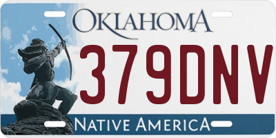 OK license plate 379DNV