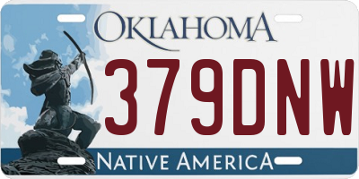 OK license plate 379DNW