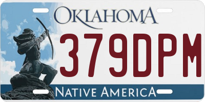 OK license plate 379DPM