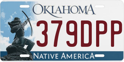 OK license plate 379DPP
