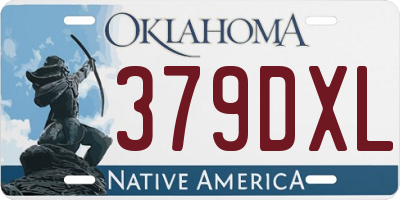 OK license plate 379DXL