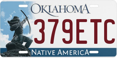 OK license plate 379ETC