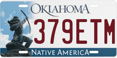 OK license plate 379ETM