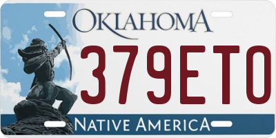 OK license plate 379ETO