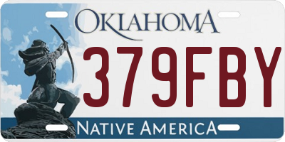 OK license plate 379FBY