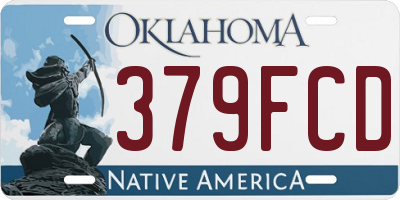 OK license plate 379FCD
