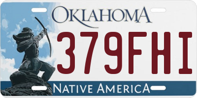 OK license plate 379FHI