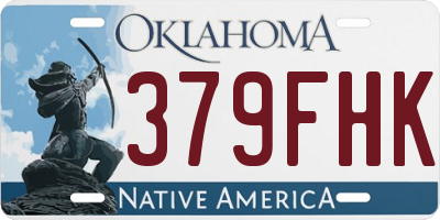 OK license plate 379FHK