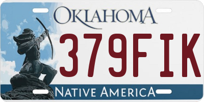 OK license plate 379FIK