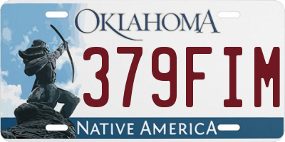 OK license plate 379FIM