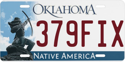 OK license plate 379FIX
