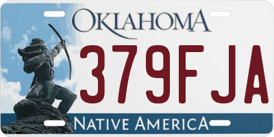 OK license plate 379FJA