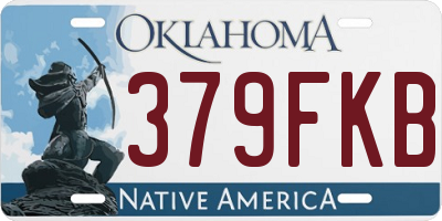 OK license plate 379FKB