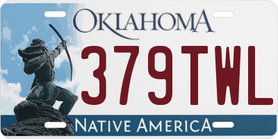 OK license plate 379TWL