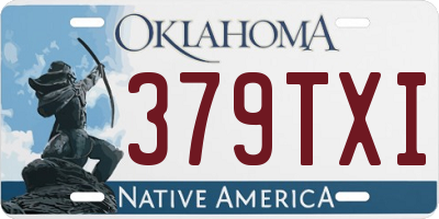 OK license plate 379TXI