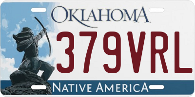 OK license plate 379VRL