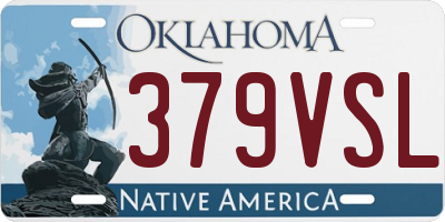 OK license plate 379VSL