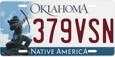 OK license plate 379VSN
