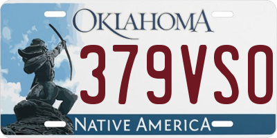 OK license plate 379VSO
