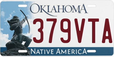 OK license plate 379VTA