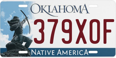 OK license plate 379XOF