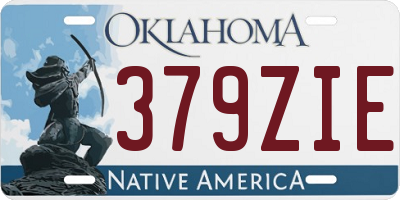 OK license plate 379ZIE