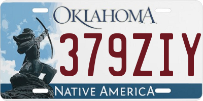 OK license plate 379ZIY