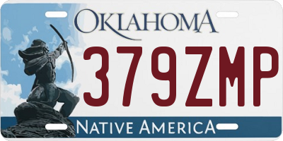 OK license plate 379ZMP