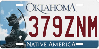 OK license plate 379ZNM
