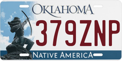 OK license plate 379ZNP