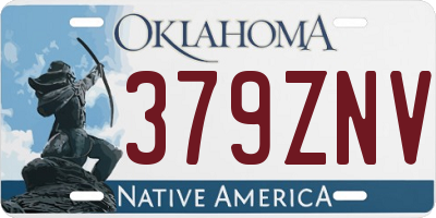 OK license plate 379ZNV