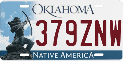 OK license plate 379ZNW