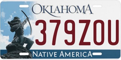 OK license plate 379ZOU