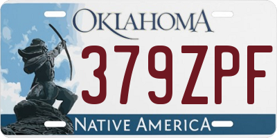 OK license plate 379ZPF